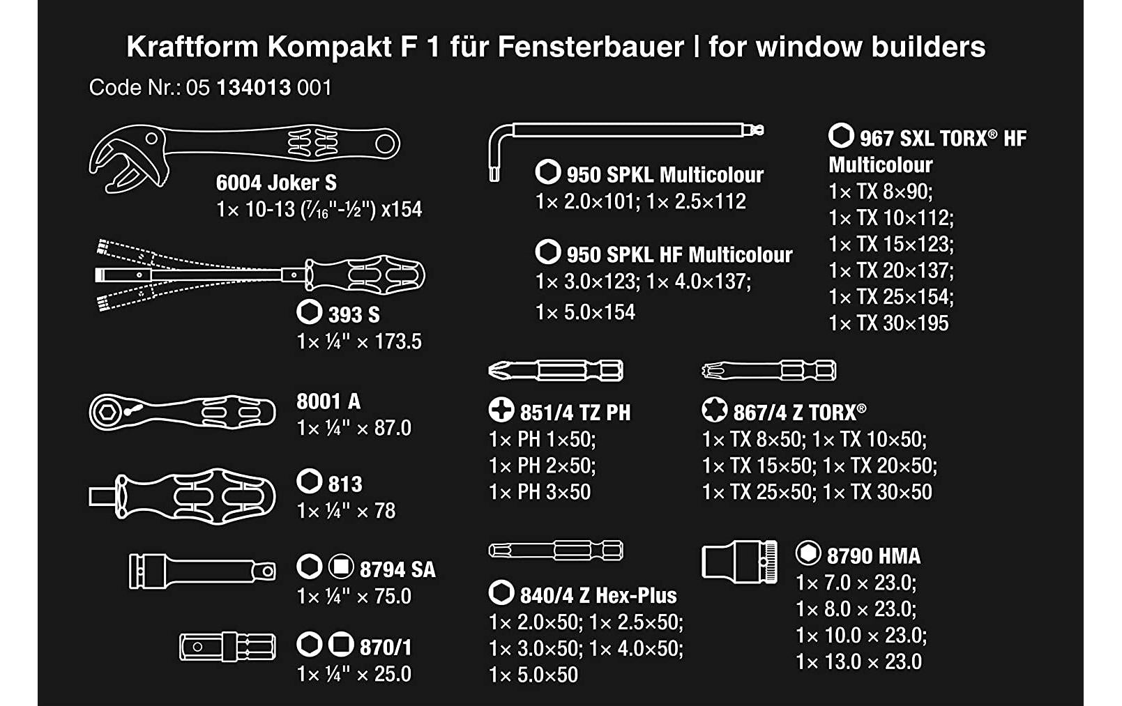 Wera Kraftform Kompakt – Werkzeug-Set gemischt, 35-teilig, Werkstatt, Tragetasche – 05134013001