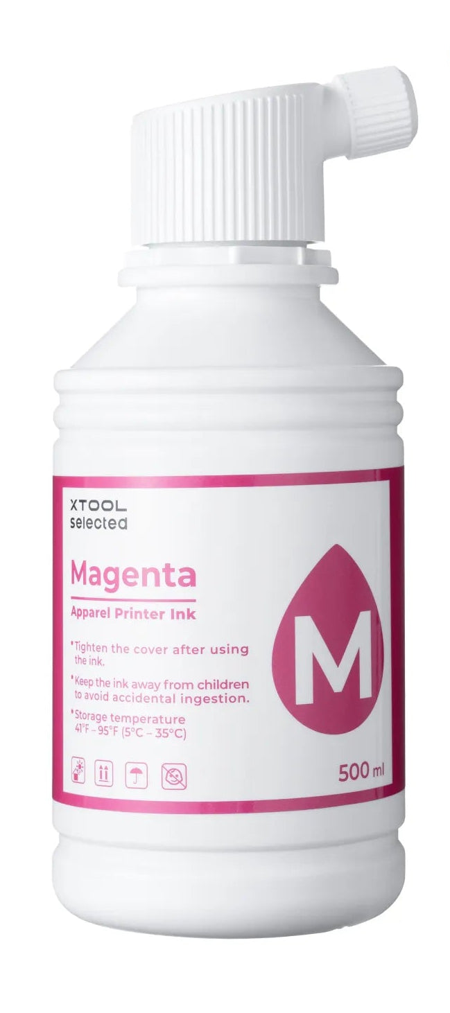 xTool Magenta Tintenpatrone (Original) – 500 ml – für Textildrucker