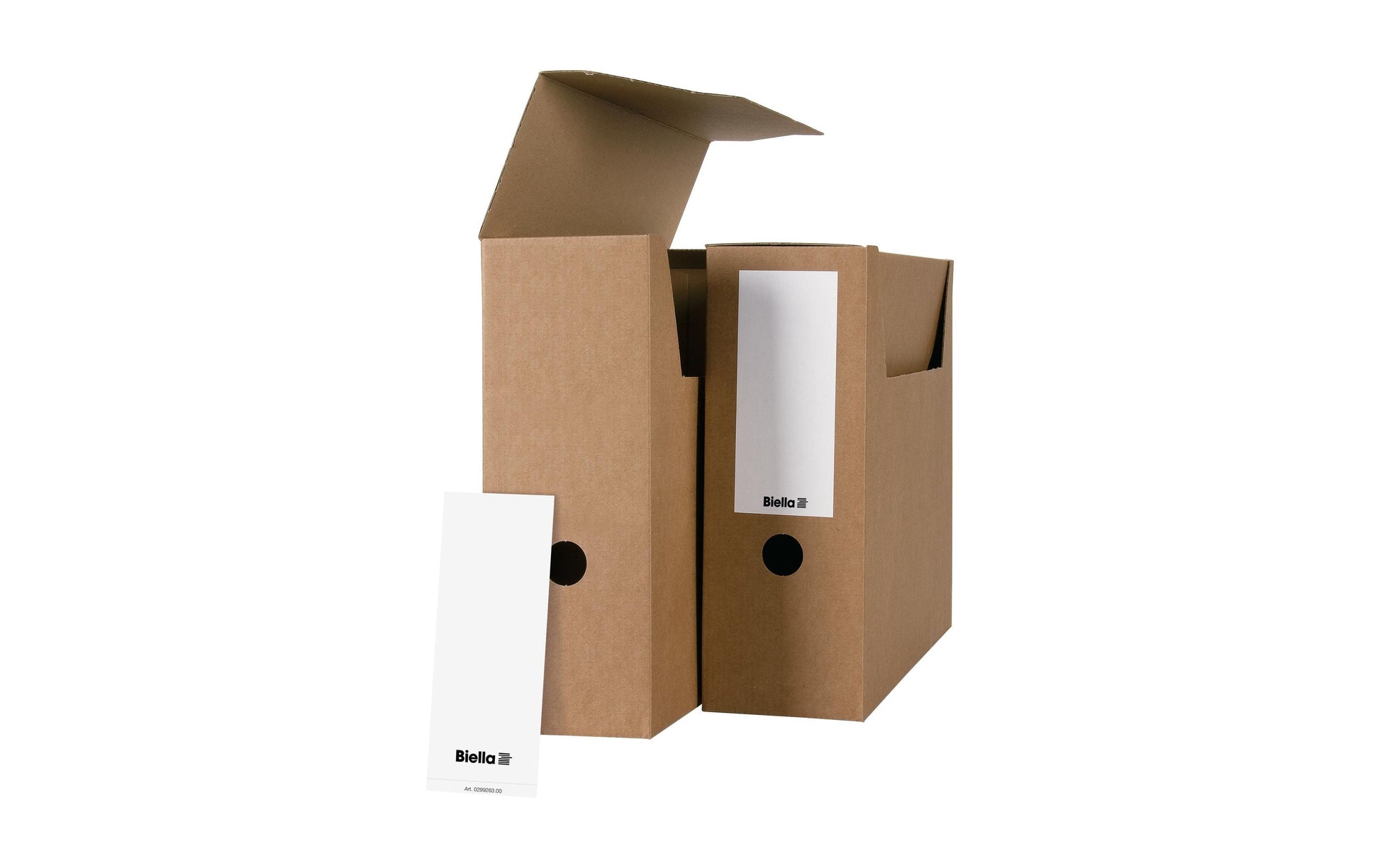 Biella Archivschachtel A4 – 278 × 323 × 100 mm, braun, Karton, 50er Pack