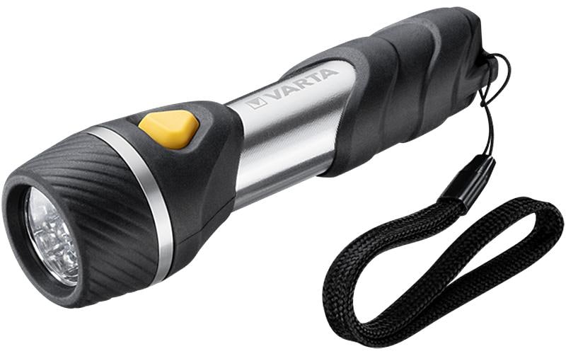VARTA Taschenlampe Multi LED Day Light F10 – 20 lm, 20 m, Batteriebetrieb AA – Aluminium