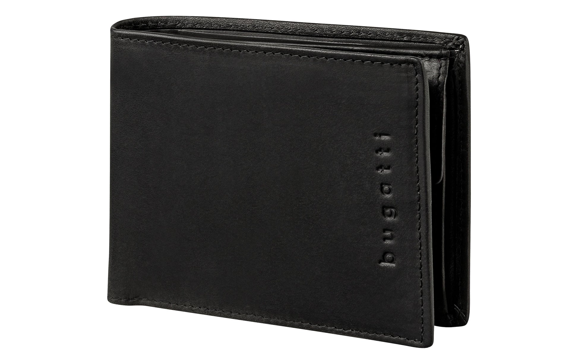 Bugatti cases Bugatti – Romano Scheintasche – RFID-Schutz, 4 Kartentaschen, Münzfach – 120×90×10 mm – Schwarz – 1 Stk.