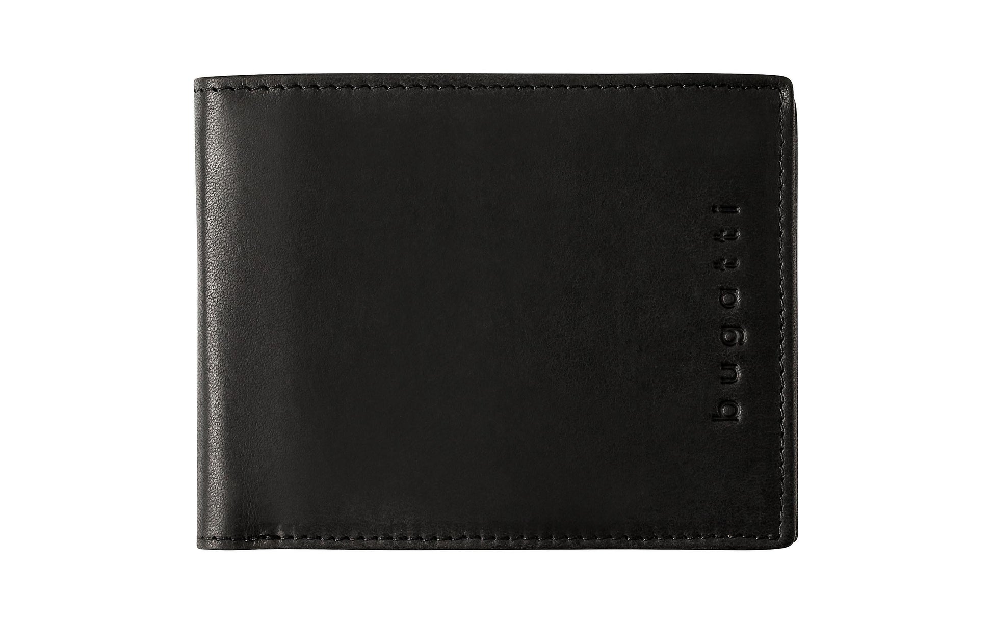 Bugatti cases Bugatti – Romano Scheintasche – RFID-Schutz, 4 Kartentaschen, Münzfach – 120×90×10 mm – Schwarz – 1 Stk.