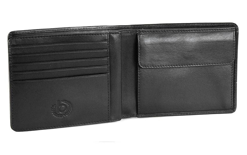 Bugatti cases Bugatti – Scheintasche Primo M – 10 Karten, Münzfach, Druckknopf – 120 × 100 × 25 mm – Schwarz, Leder – 1 Stk.