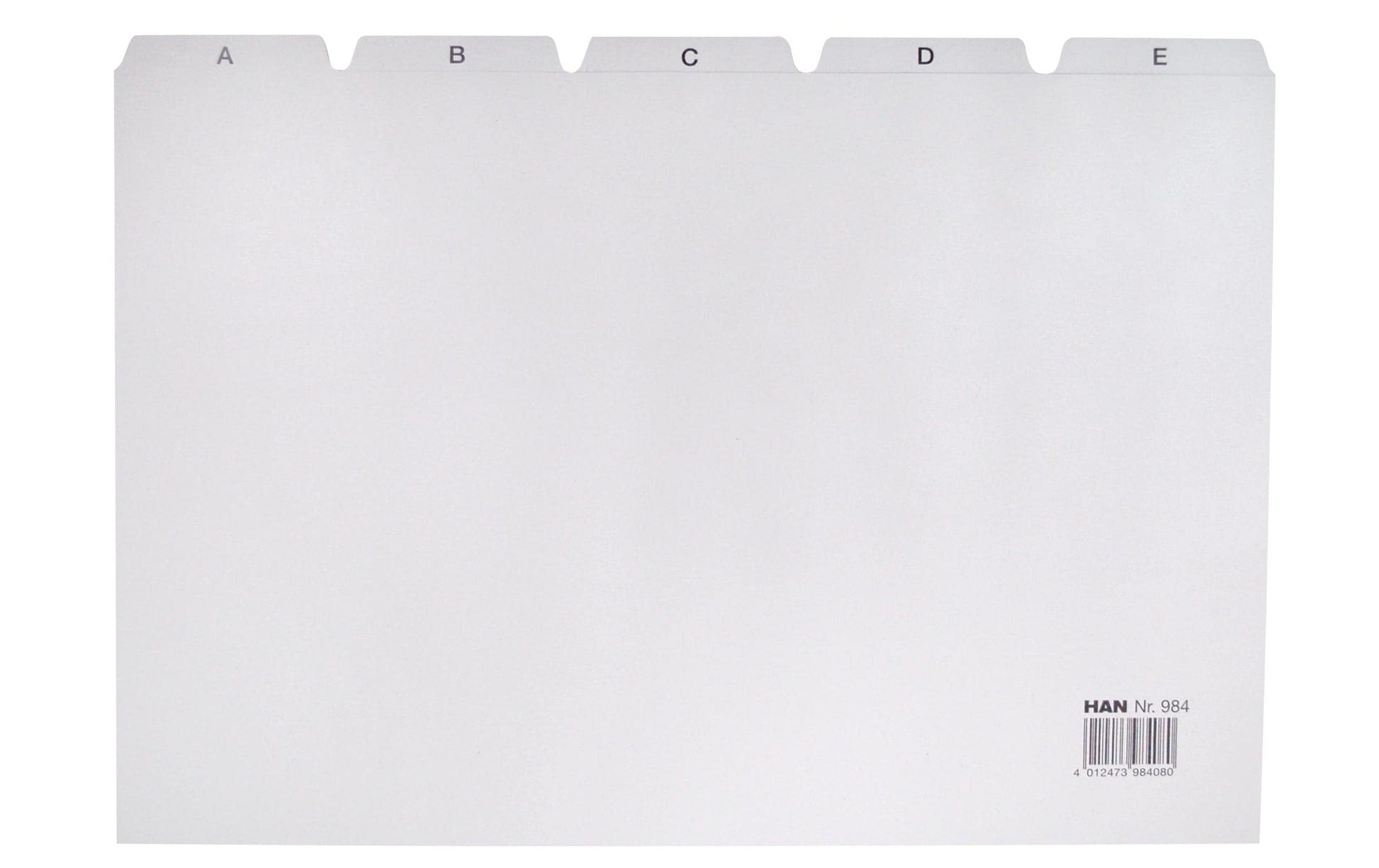 HAN Register A4 quer – alphabetisch A–Z, 25 Taben, PP grau