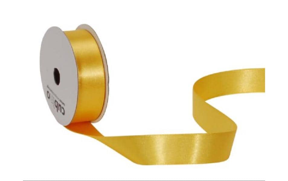 Spyk Geschenkband Satin Gelb – 16 mm × 5 m – 1 Stk.