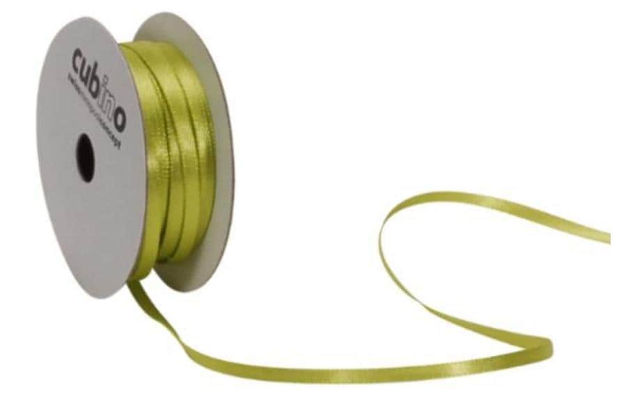Spyk Geschenkband Satin Grün – 3 mm × 8 m
