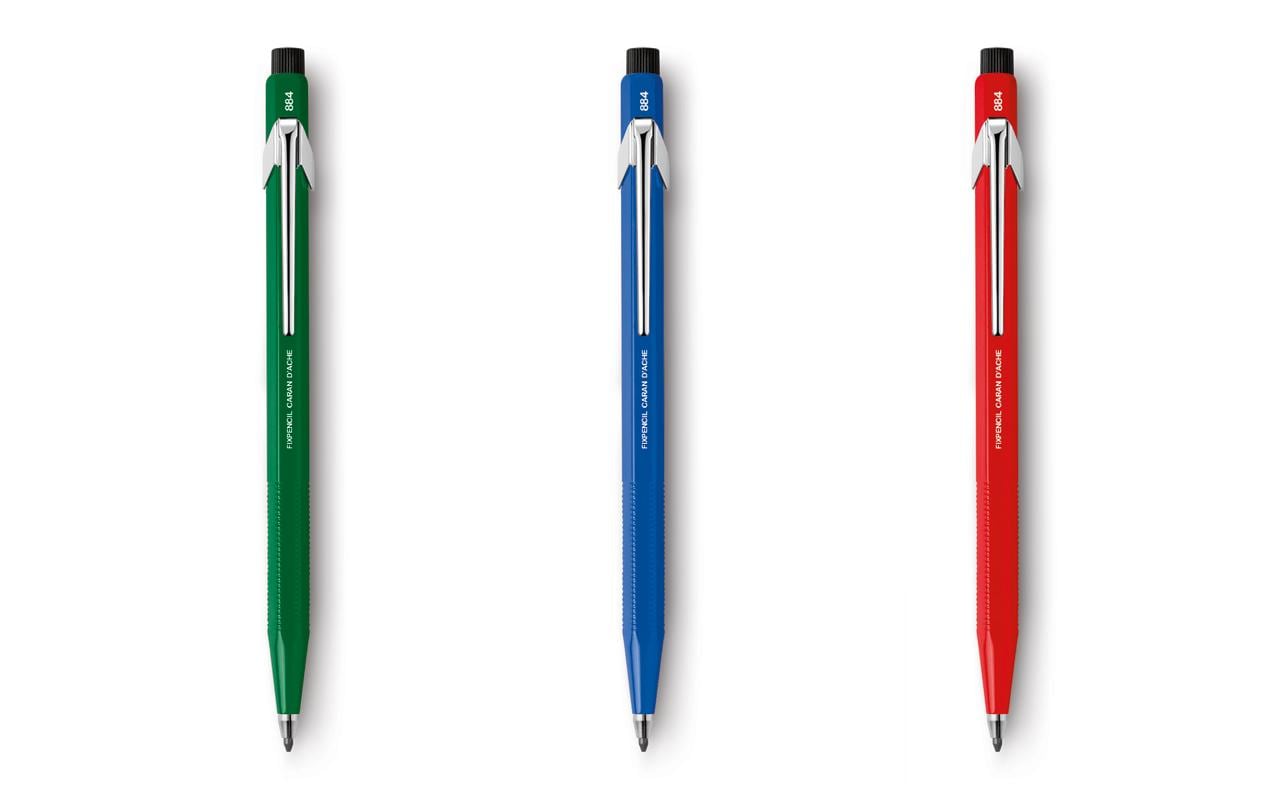 Caran d-Ache Caran d'Ache Fixpencil Fallminenstift – 2 mm, B, assortiert (blau, grün, rot), 10 Stück
