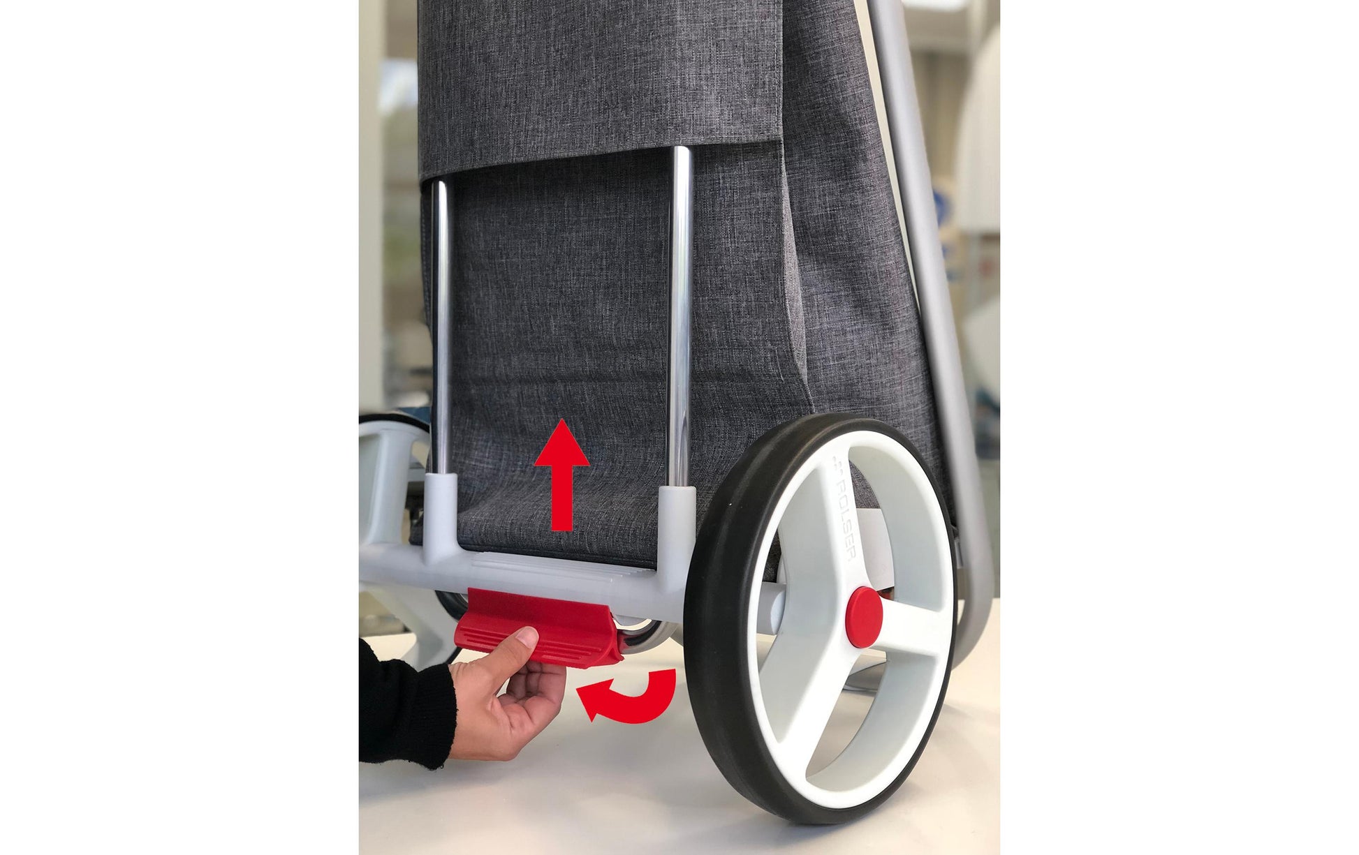 Rolser COM8 MF – Trolley, 53 l, 2 Rollen, Polyester, Schwarz, 47,5 × 101 × 42 cm