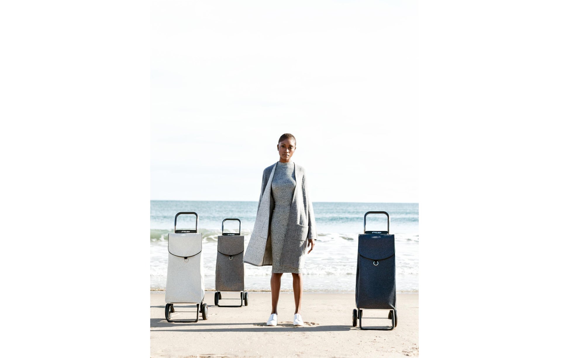Rolser Stofftasche, Grau, 410×1055×310 mm, mit 2 Rädern