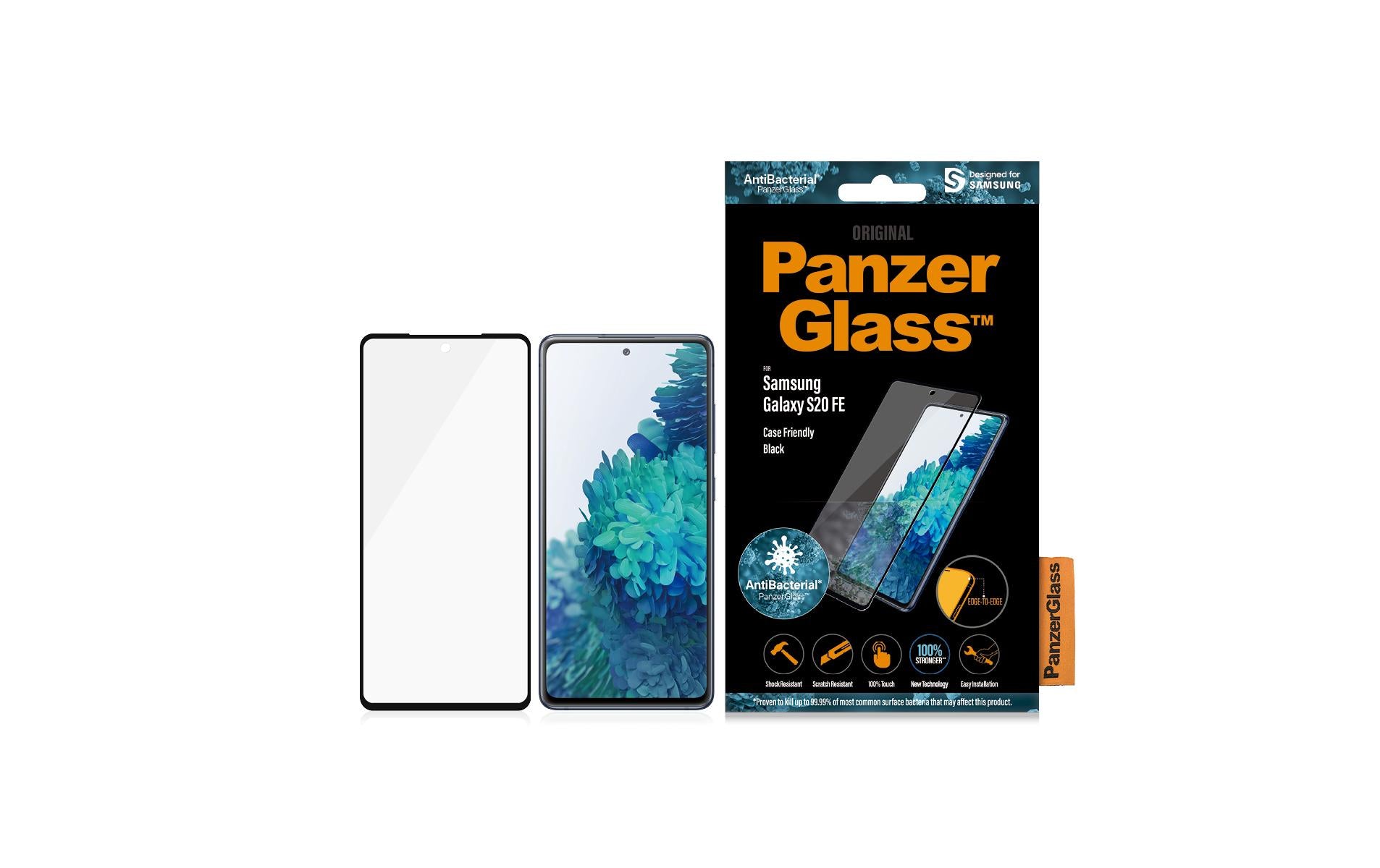 PanzerGlass Displayschutzglas – für Samsung Galaxy S20 FE/S20 FE 5G, Hartglas, Transparent – 1er-Pack