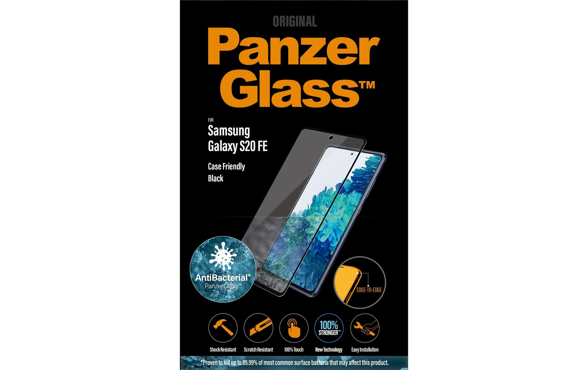 PanzerGlass Displayschutzglas – für Samsung Galaxy S20 FE/S20 FE 5G, Hartglas, Transparent – 1er-Pack