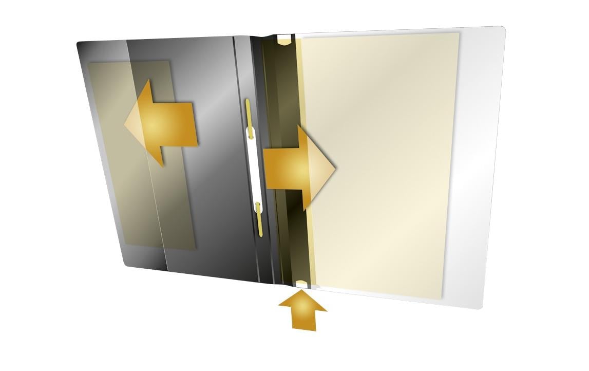 Durable Duraplus Schnellhefter – A4, Kunststoff, Gelb, Beschriftungsfeld