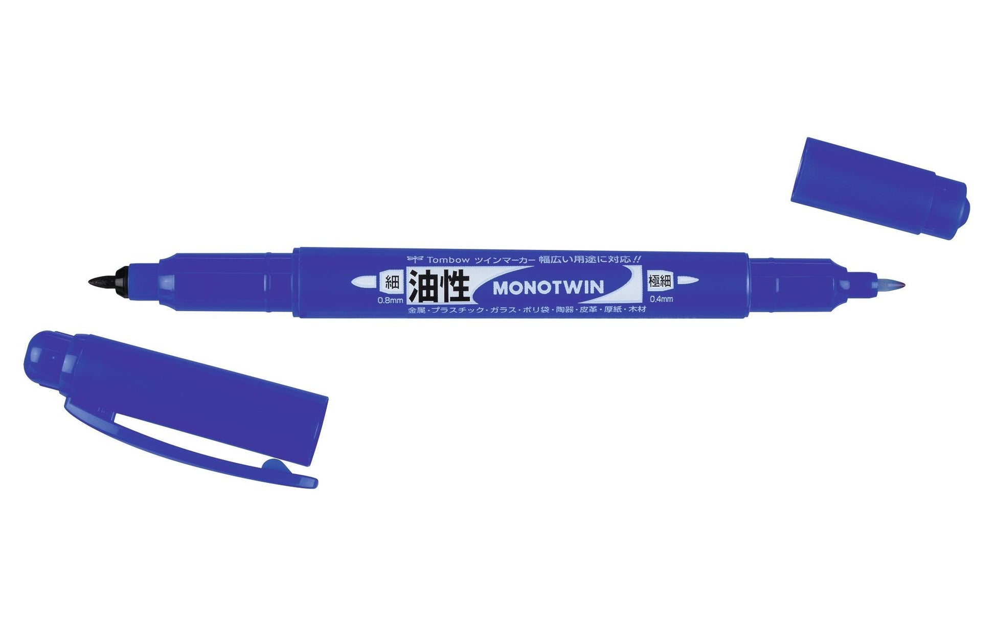 Tombow MONO twin Permanentmarker – Doppeltspitze 0,4/0,8 mm – Blau