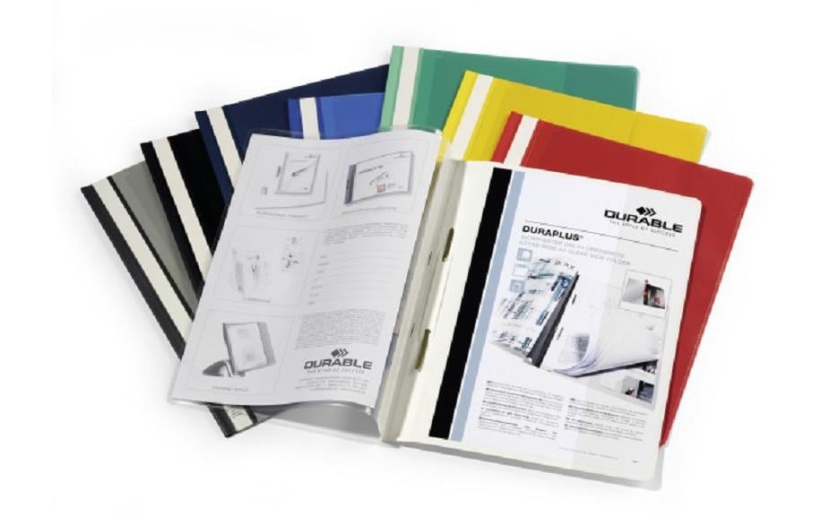 Durable Schnellhefter – A4, Kunststoff, Grün, Beschriftungsfeld