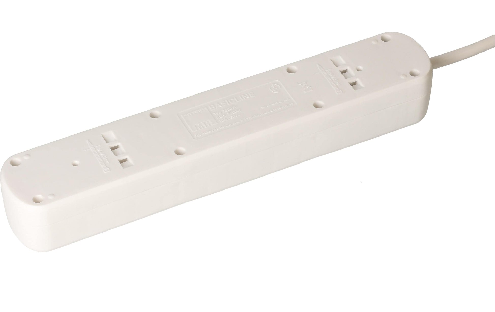 Max Hauri AG Max Hauri Basic-Line – Steckdosenleiste, 7× T13, ohne Schalter, 1,5 m, Stecker T12