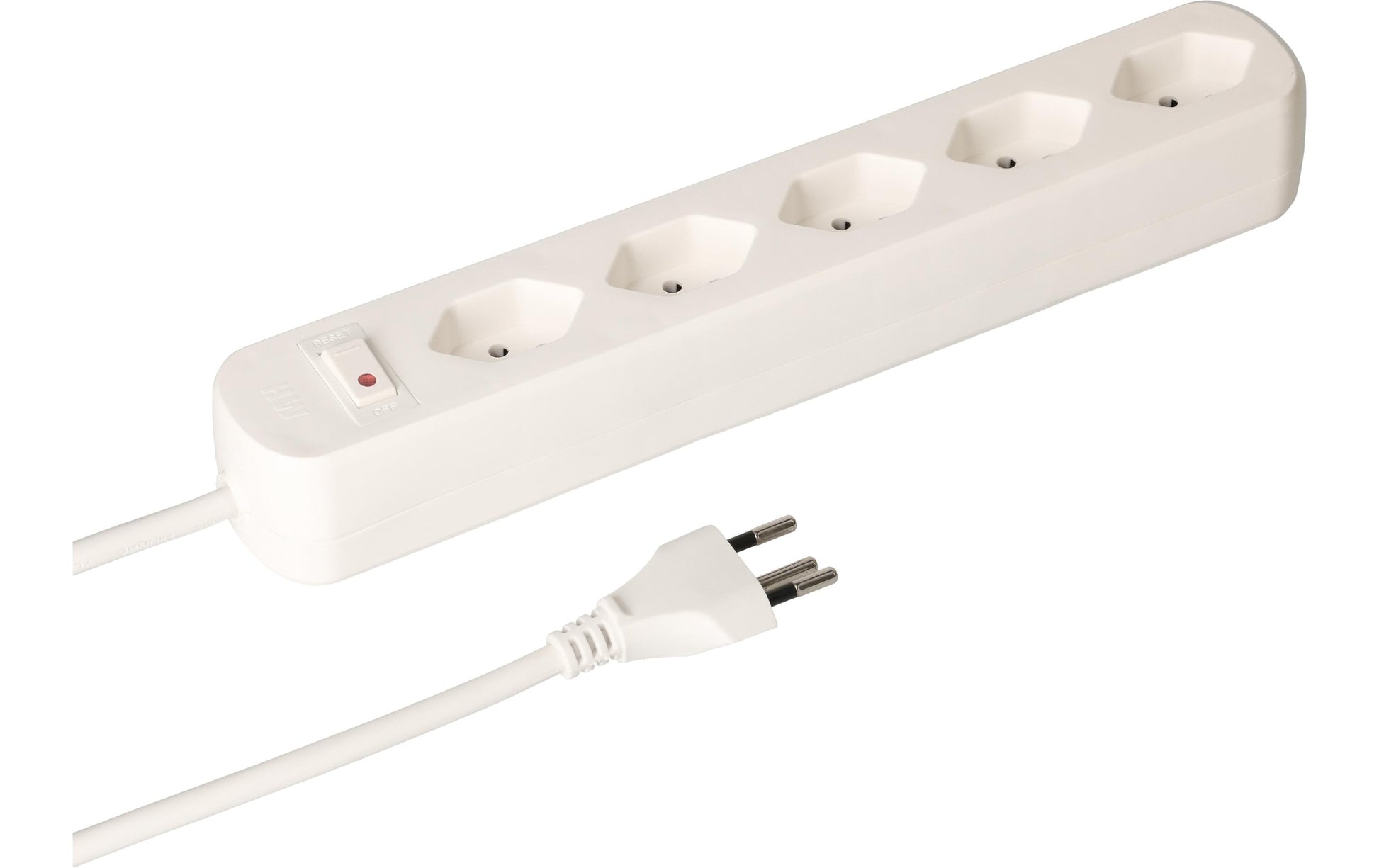 Max Hauri AG Max Hauri Basic-Line – Steckdosenleiste, 5× T13, mit Schalter, 1,5 m, Stecker T12