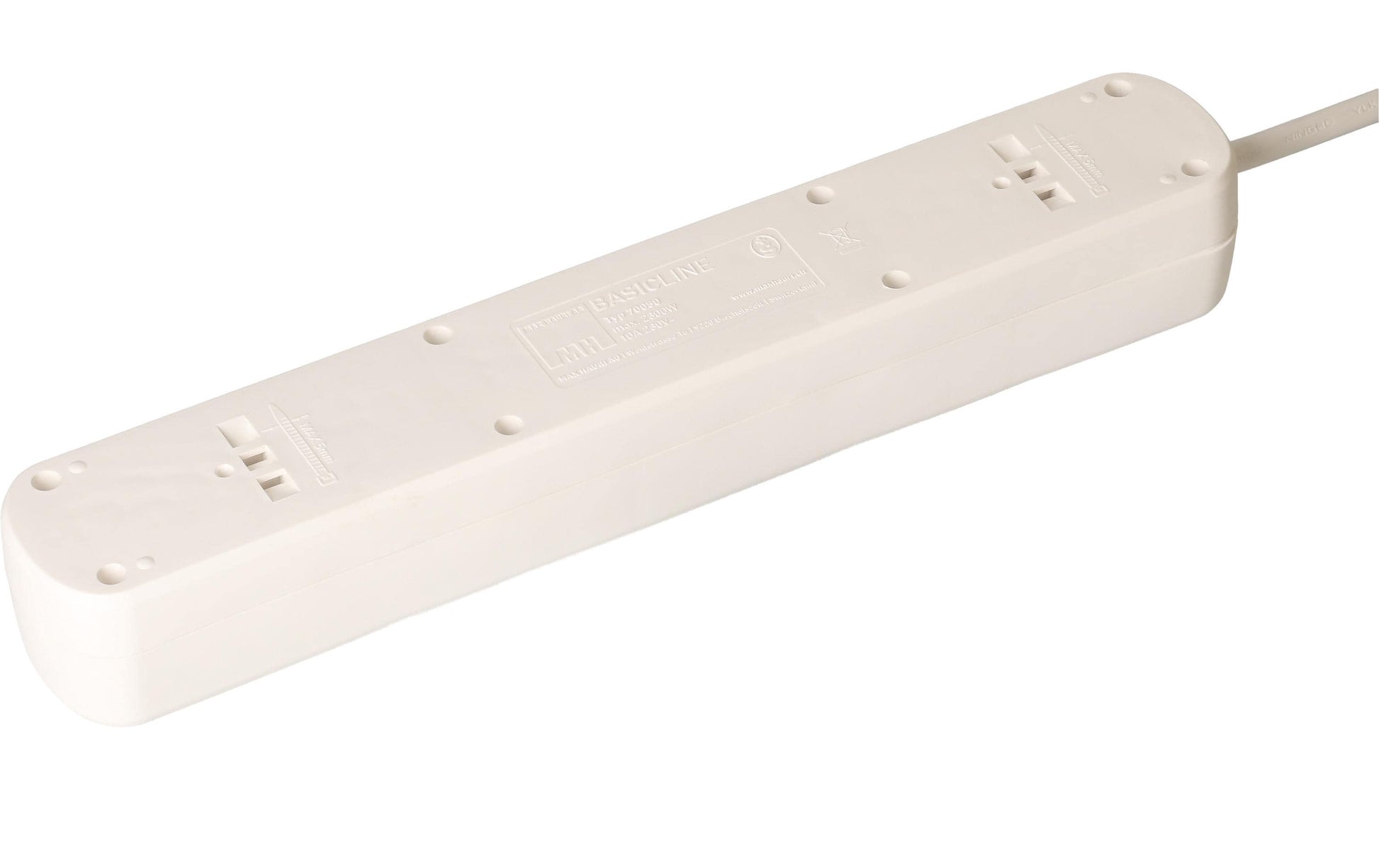 Max Hauri AG Max Hauri Basic-Line – Steckdosenleiste, 5× T13, mit Schalter, 1,5 m, Stecker T12
