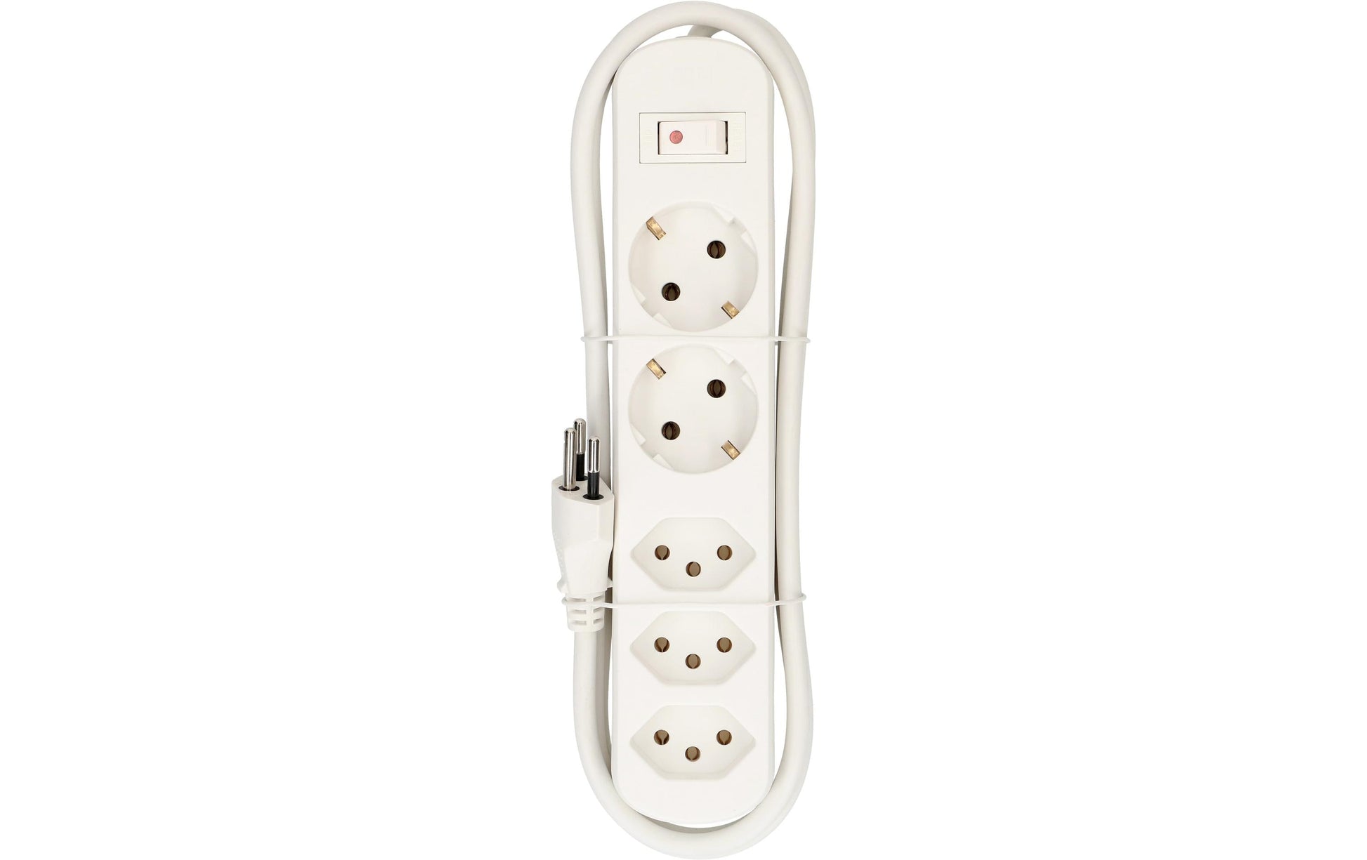 Max Hauri AG Max Hauri Basic-Line – Steckdosenleiste, 5× Schuko (Typ F), mit Schalter, 1,5 m, Stecker T12