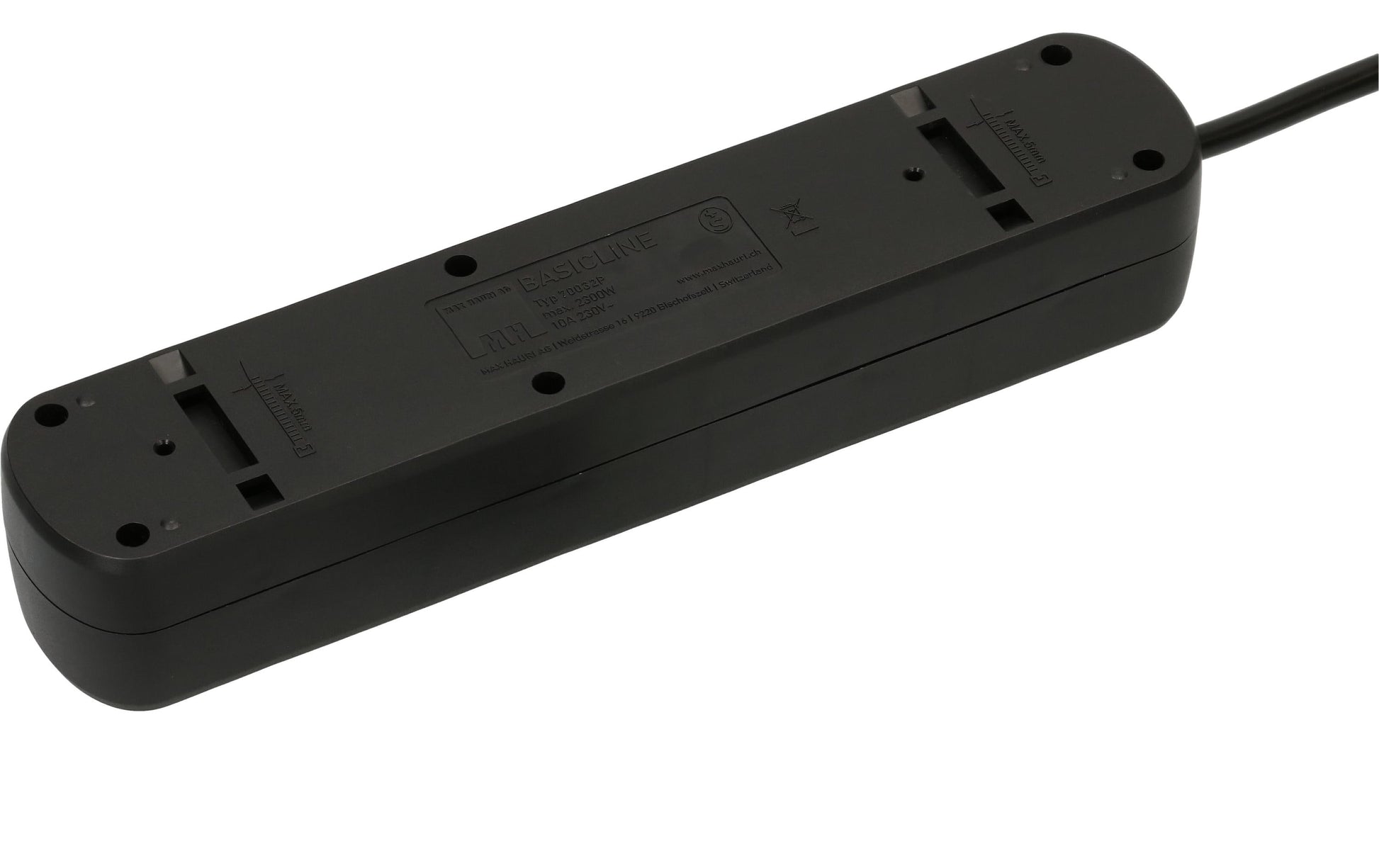 Max Hauri AG Max Hauri Basic-Line – Steckdosenleiste, 5× T13, ohne Schalter, 1,5 m, Stecker T12