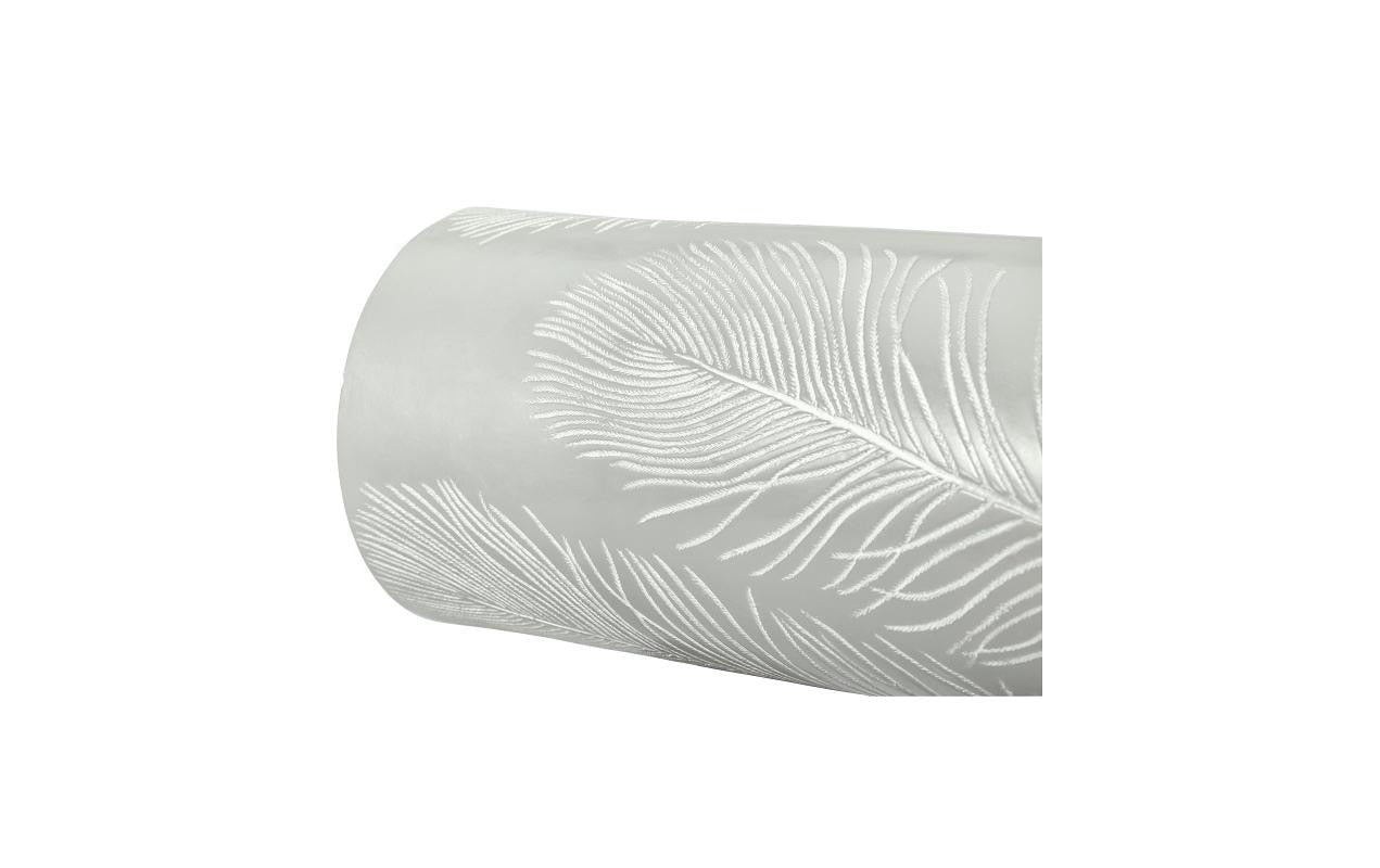 Pauleen LED-Wachskerze Cosy Feather – 2er Pack, Warmweiss, Timer, Flackernd, Grau/Weiss