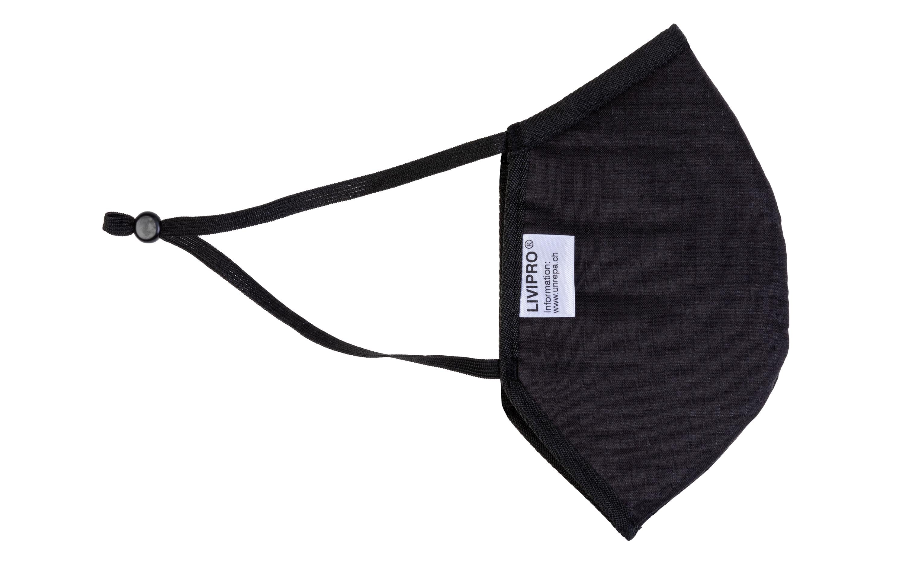 Unrepa Stoffmaske LIVIPRO Evolution – S – schwarz – 1 Stk.