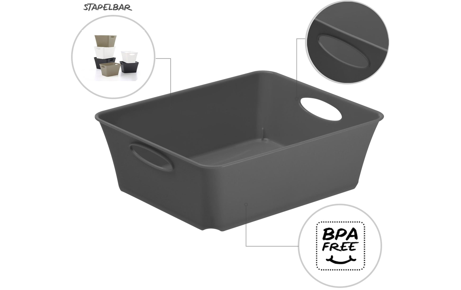 Rotho Aufbewahrungsbox – für Format C6 – 151 × 60 × 186 mm
