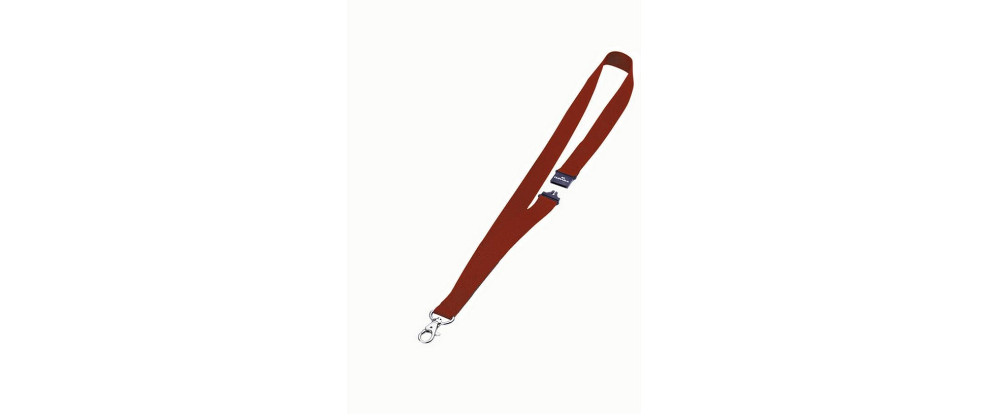 Durable Schlüsselanhänger Textilband – Rot, Kunststoff, B 20 × L 440 mm, Sicherheitsverschluss, 10 Stk.