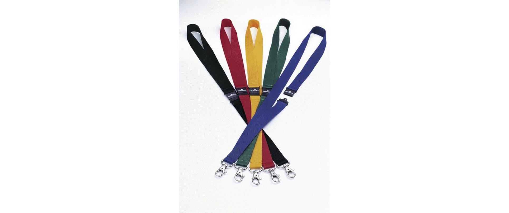 Durable Schlüsselanhänger Textilband – schwarz, Kunststoff, B 20 × H 440 mm, 10 Stk.