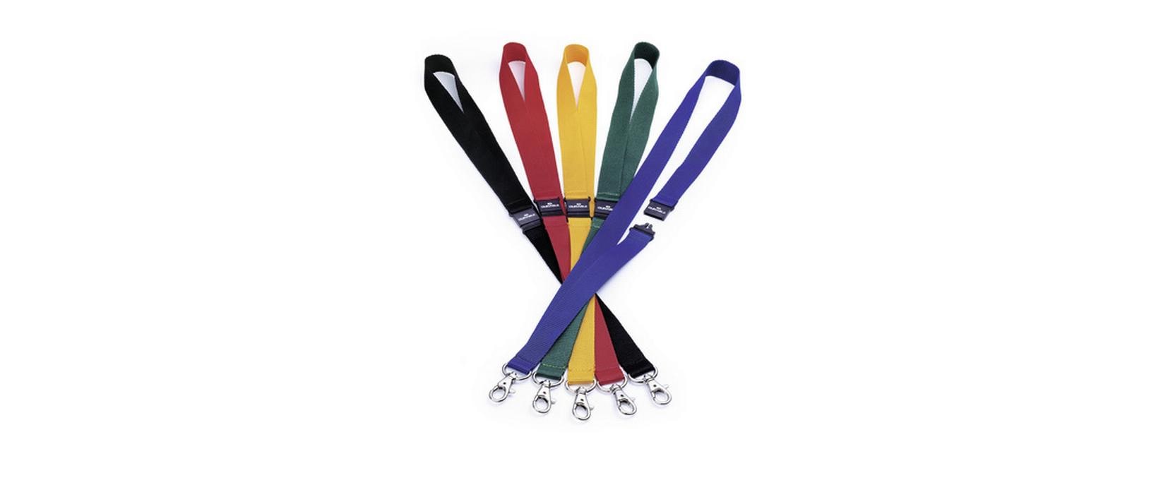 Durable Schlüsselanhänger – Textilband, Kunststoff, B 20 × H 440 mm, Dunkelblau, 10 Stk.