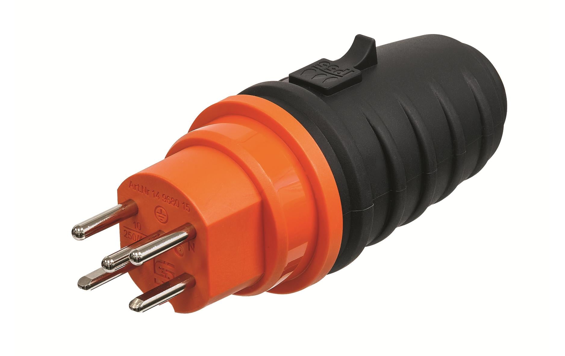 Steffen Adapterkabel, T15–Schraubklemme, IP55, gerader Stecker, männlich, Kunststoff – Orange