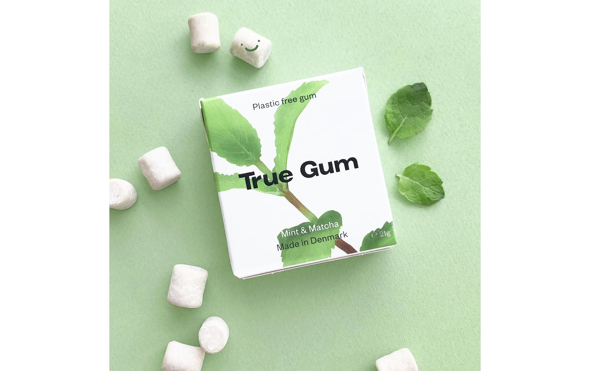 True Gum Kaugummi – Minze, zuckerfrei, vegan – 21 g