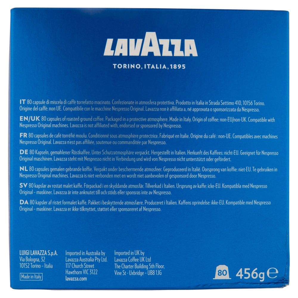 Lavazza Crema e Gusto Classico – Kapseln für Nespresso – Espresso, Intensität 12, 80 Kapseln