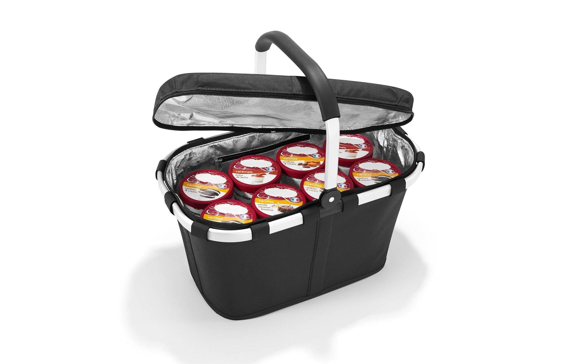Reisenthel Stofftasche, Polyester, Schwarz, 480×290×280 mm, isoliert