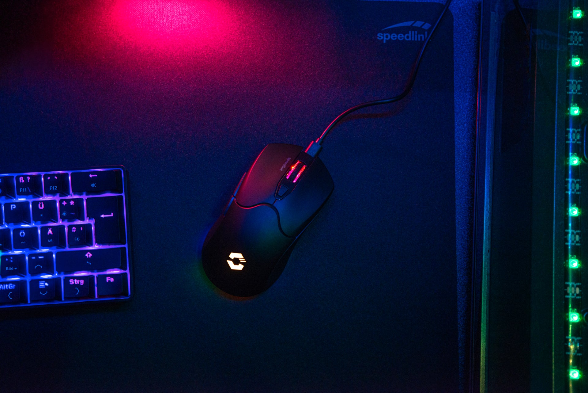 SPEEDLINK VELOX – Gaming-Maus – Kabellos (2,4 GHz), 4800 DPI, RGB-Beleuchtung, rechts, Schwarz