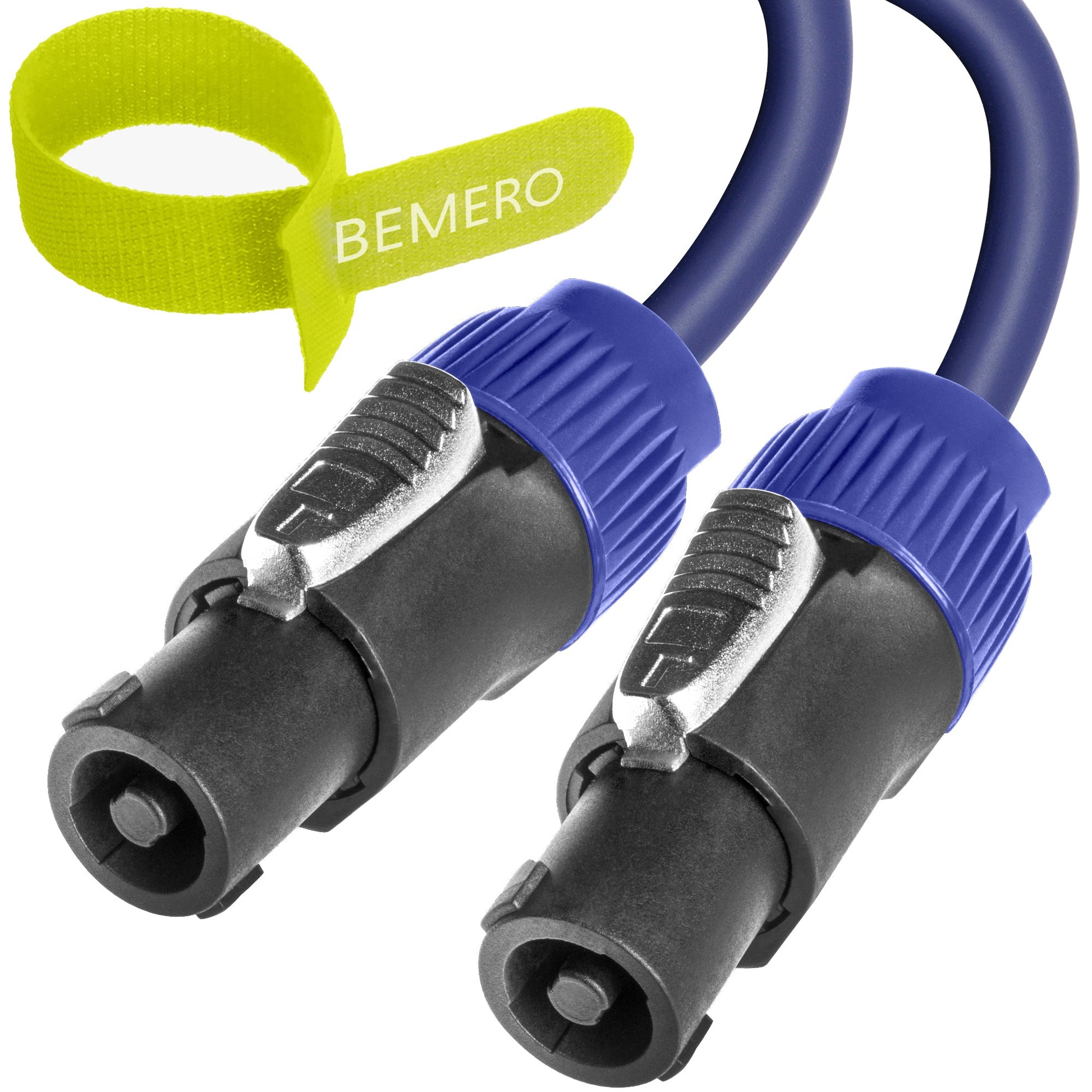 Bemero Audiokabel Speakon (NL4) auf Speakon (NL4) – 5 m, 4-polig, schwarz