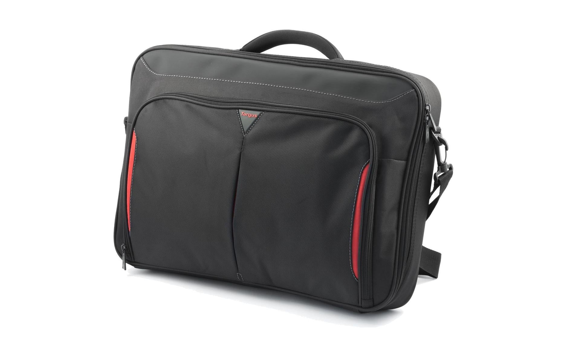 Targus Classic+ Notebook-Tasche für Notebooks bis 18" – mit Schulterriemen, Dokumentenfach – Schwarz