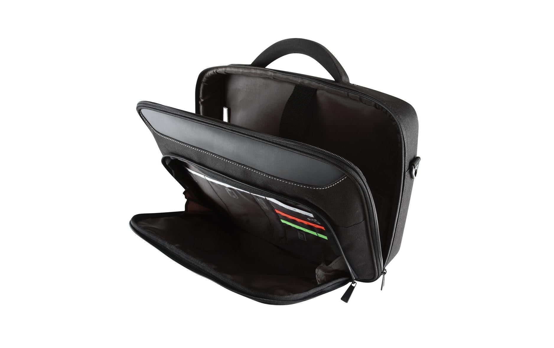 Targus Classic+ Notebook-Tasche für Notebooks bis 18" – mit Schulterriemen, Dokumentenfach – Schwarz