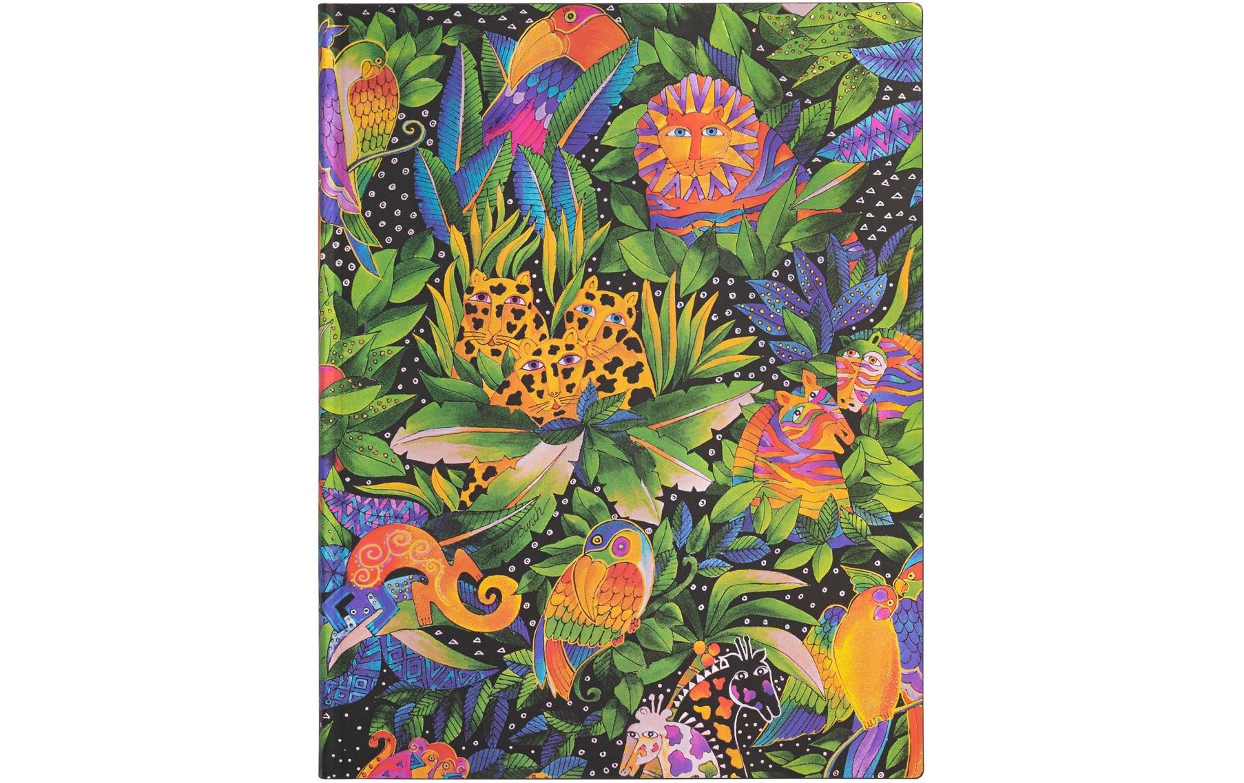 Paperblanks Notizbuch Flexis Jungle Song, Fadenheftung, Softcover, 176 Seiten, 100 g/m² – mehrfarbig