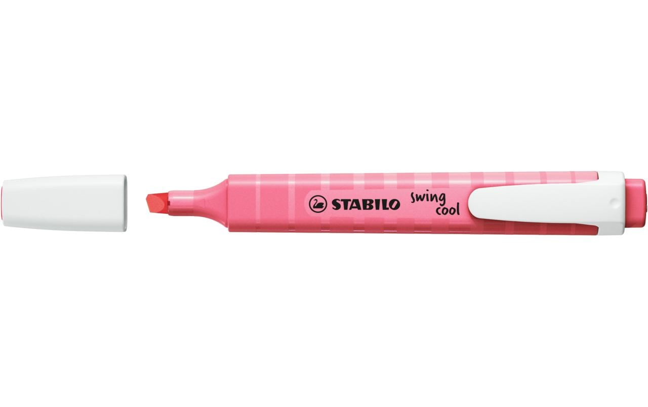 STABILO swing cool Pastel Edition Textmarker Kirschblütenrosa – Keilspitze, 1–4 mm