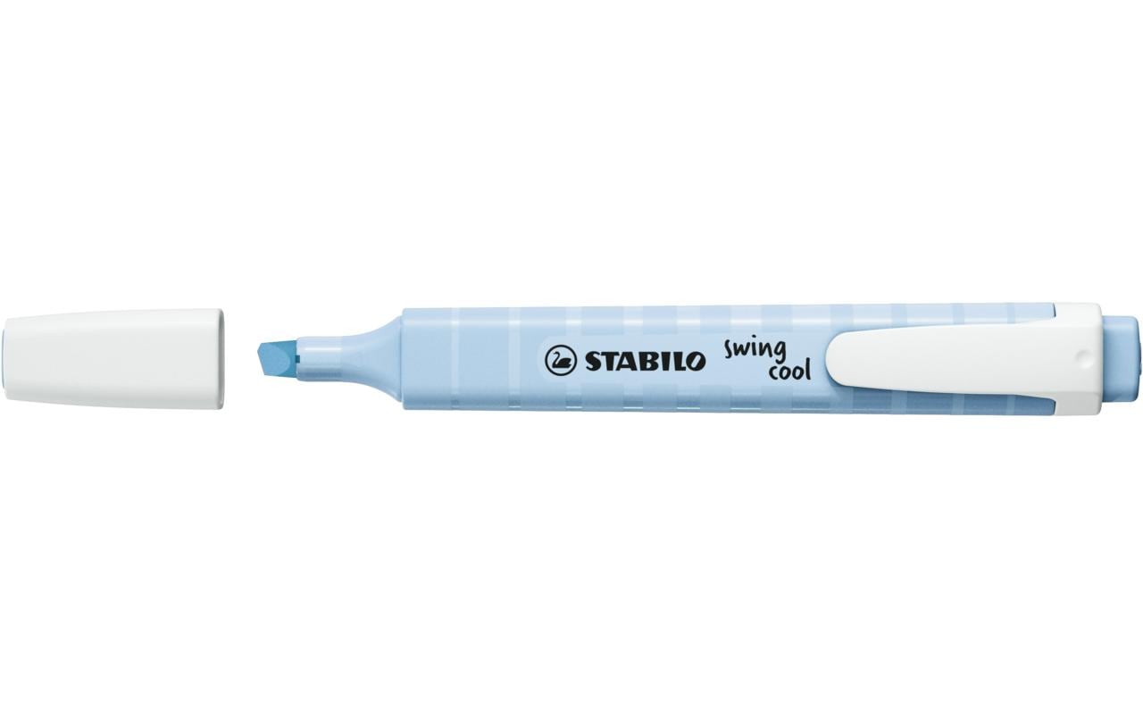 STABILO swing cool Pastel Edition Textmarker himmelblau – Keilspitze, 1–4 mm