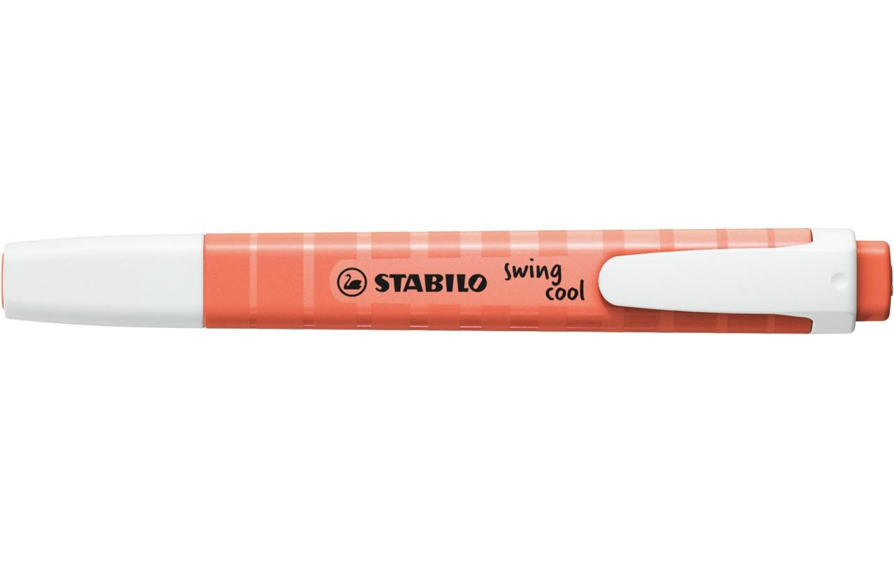 STABILO swing cool Pastel Edition Textmarker korallenrot – Keilspitze, 1–4 mm