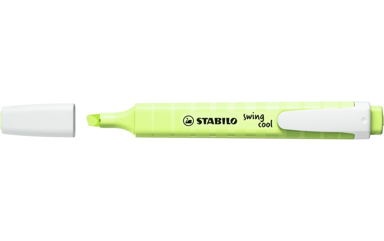 STABILO swing cool Pastel Edition Textmarker Limette – Keilspitze, 1–4 mm