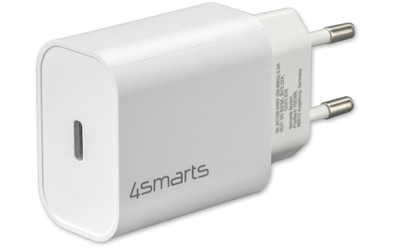 4smarts VoltPlug USB-Ladegerät 20 W – USB-C×1 – PD – Weiss