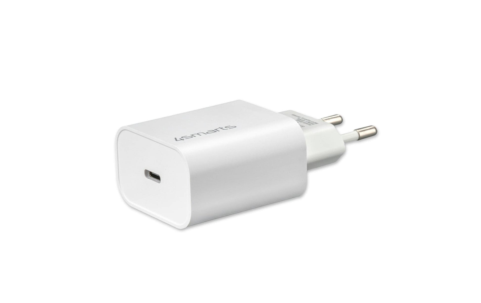 4smarts VoltPlug Dual USB-Ladegerät 12 W – USB-C×1 – PD – für Smartphones, Tablets, Digitalkameras u. a. – weiss