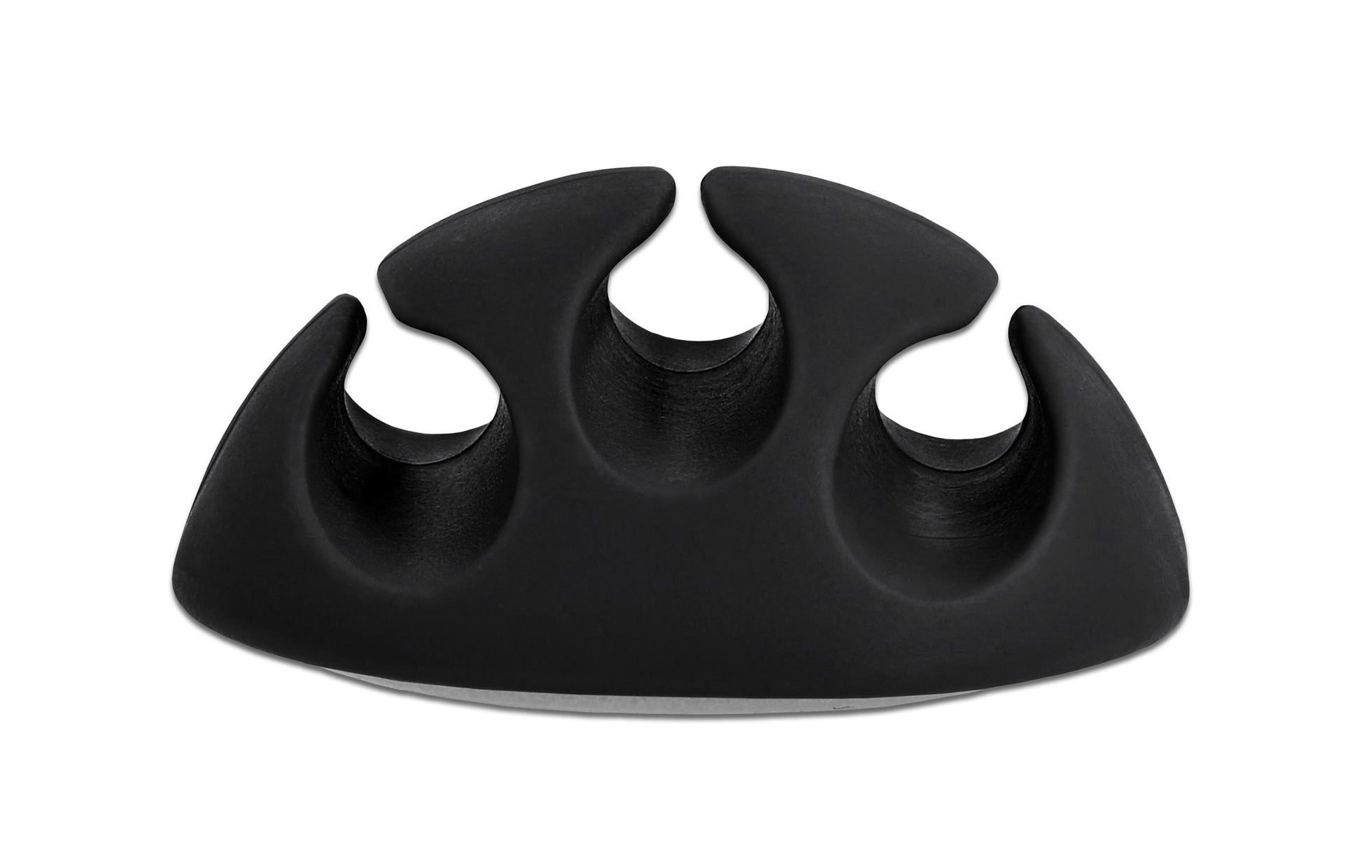 DeLOCK Kabelhalter, selbstklebend, 3 Durchführungen, für Ø 5 mm, 6er-Pack – schwarz/weiss