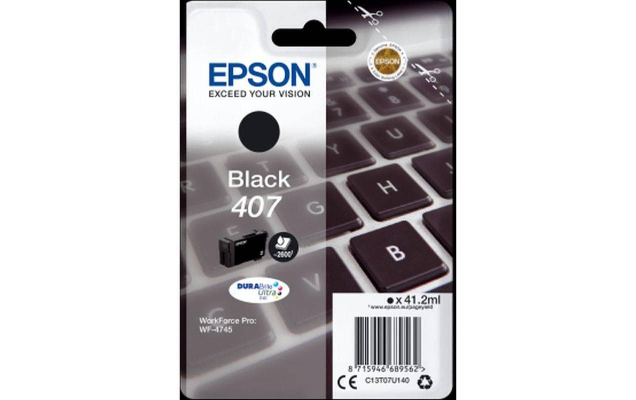 Epson Tintenpatrone 407, Schwarz, 41 ml – für Inkjetdrucker/Multifunktionsgeräte