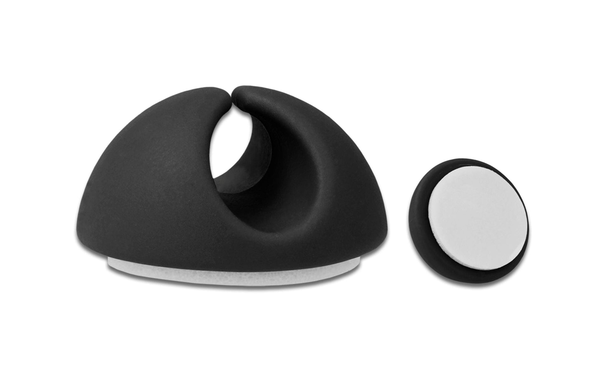 DeLOCK Kabelhalter, selbstklebend, Ø 6,5 mm, 6er-Pack – schwarz