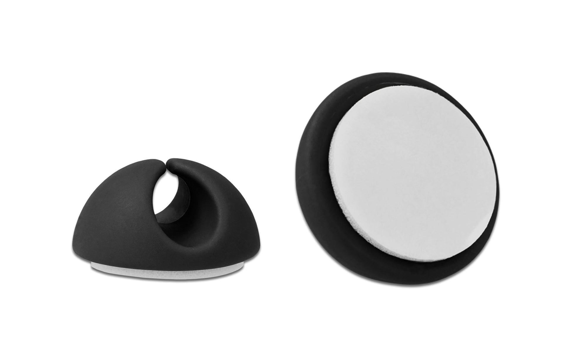 DeLOCK Kabelhalter, selbstklebend, Ø 6,5 mm, 6er-Pack – schwarz