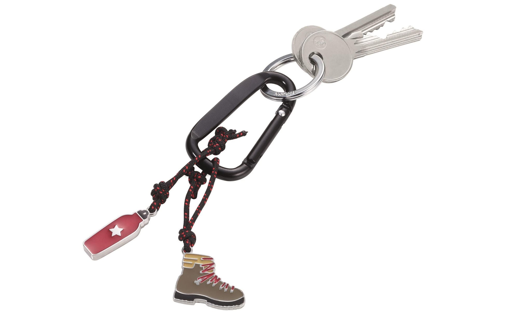 TROIKA Schlüsselanhänger Schuh – mit Karabiner, Aluminium/Kunststoff, Mehrfarbig