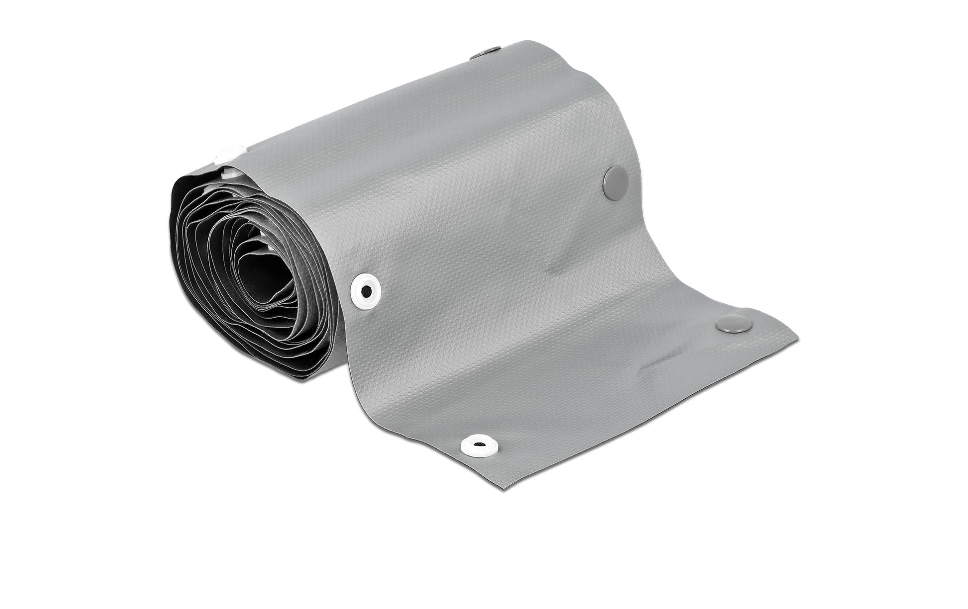 DeLOCK Kabelschlauch, Ø 29 mm, 2 m, Wiederverwendbar, Druckknopfverschluss – Schwarz/Grau